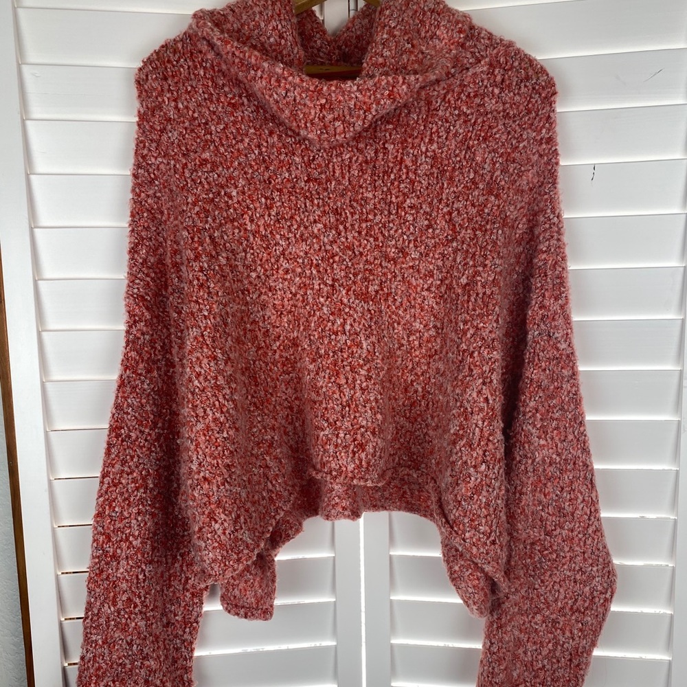 Free people cropped asymmetrical sweater small